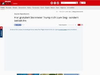 Bild zum Artikel: Sieg des Republikaners - Hier gratuliert Steinmeier Trump nicht zum Sieg - sondern betitelt ihn