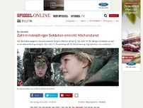 Bild zum Artikel: Bundeswehr: Zahl minderjähriger Soldaten erreicht Höchststand