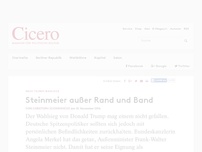 Bild zum Artikel: Nach Trumps Wahlsieg - Steinmeier außer Rand und Band