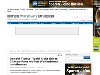 Bild zum Artikel: Donald Trump muss zittern: Clinton-Fans wollen Wahlmänner umstimmen