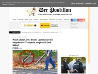 Bild zum Artikel: Schluss mit nervigem Lärm: Erster Laubbläser mit eingebauter Trompete vorgestellt [mit Video]