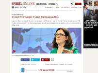 Bild zum Artikel: Handelsabkommen: EU legt TTIP wegen Trump-Wahlsieg auf Eis