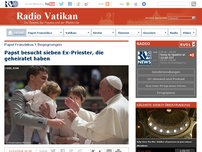 Bild zum Artikel: Papst besucht sieben Ex-Priester, die geheiratet haben