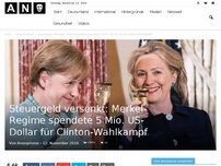 Bild zum Artikel: Steuergeld versenkt: Merkel-Regime spendete 5 Mio. US-Dollar für Clinton-Wahlkampf