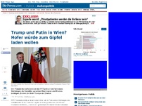 Bild zum Artikel: Trump und Putin in Wien? Hofer würde zum Gipfel laden wollen