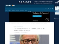 Bild zum Artikel: 'Verlorene Jahre': Trump, ein Weltmann? Juncker verspottet neuen US-Präsidenten