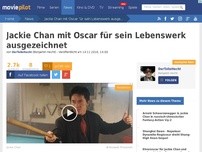 Bild zum Artikel: Jackie Chan wird mit Oscar für sein Lebenswerk ausgezeichnet!