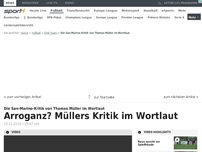 Bild zum Artikel: Arroganz? Müllers Kritik im Wortlaut