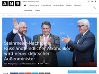 Bild zum Artikel: Steinmeier-Nachfolge: Russophober Alkoholiker wird neuer deutscher Außenminister