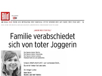 Bild zum Artikel: „Unsere Welt steht still“ - Familie verabschiedet sich von toter Joggerin