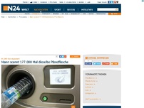 Bild zum Artikel: 44.000 Euro ergaunert -
Mann scannt 177.000 Mal dieselbe Pfandflasche