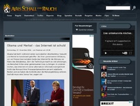 Bild zum Artikel: Obama und Merkel - das Internet ist schuld