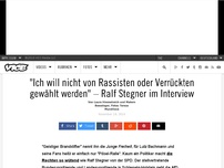 Bild zum Artikel: 'Ich will nicht von Rassisten oder Verrückten gewählt werden' – Ralf Stegner im Interview