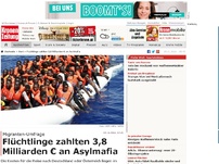 Bild zum Artikel: Asyl-Mafia kassierte in zwei Jahren 3,8 Mrd. Euro
