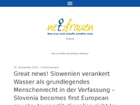 Bild zum Artikel: Great news! Slowenien verankert Wasser als grundlegendes Menschenrecht in der Verfassung – Slovenia becomes first European country to constitutionalise right to water