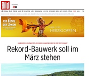 Bild zum Artikel: Hängeseilbrücke - Rekord-Bauwerk soll im März stehen