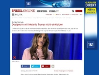 Bild zum Artikel: Künftige First Lady: Designerin will Melania Trump nicht einkleiden