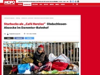 Bild zum Artikel: Starbucks als „Café Herzlos“: Obdachlosen-Abzocke im Dammtor-Bahnhof