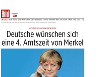 Bild zum Artikel: Heute gibt sie ein Statement - Deutsche wünschen sich eine 4. Amtszeit von Merkel