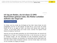 Bild zum Artikel: Ich lag am Boden, als ich diese 13 SMS-Nachrichten gelesen habe. Die Mütter schießen definitiv den Vogel ab!