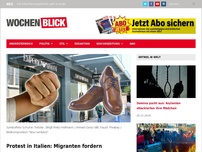 Bild zum Artikel: Protest in Italien: Migranten fordern Designerkleidung