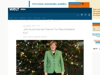 Bild zum Artikel: Angela Merkel: 'Will meinem Land und meiner Partei etwas zurückgeben'