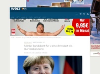 Bild zum Artikel: Bundestagswahl 2017: Merkel kandidiert für vierte Amtszeit als Bundeskanzlerin