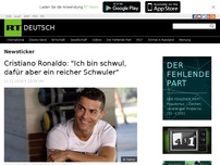 Bild zum Artikel: Cristiano Ronaldo outet sich als homosexuell
