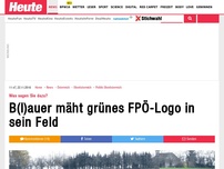 Bild zum Artikel: Was sagen Sie dazu?: B(l)auer fräst grünes FPÖ-Logo in sein Feld