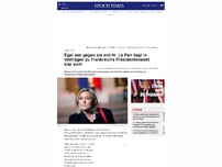 Bild zum Artikel: Egal wer gegen sie antritt: Le Pen liegt in Umfragen zu Frankreichs Präsidentenwahl klar vorn