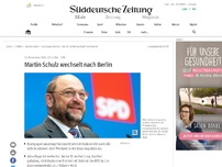 Bild zum Artikel: Martin Schulz wechselt nach Berlin