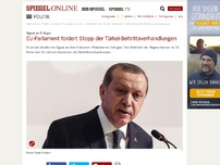 Bild zum Artikel: Signal an Erdogan: EU-Parlament fordert Stopp der Türkei-Beitrittsverhandlungen