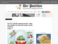 Bild zum Artikel: Ferrero zu Kinderarbeitsvorwürfen: 'Aber das schreiben wir doch klar lesbar auf alle Produkte'