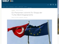 Bild zum Artikel: Straßburg: EU-Parlament stimmt für Stopp der Türkei-Beitrittsgespräche