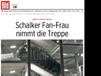 Bild zum Artikel: Verfahrene Situation - Schalke-Fan nimmt Treppe statt Ausfahrt