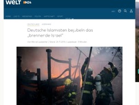 Bild zum Artikel: Judenhass: Deutsche Islamisten bejubeln das 'brennende Israel'