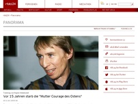 Bild zum Artikel: Die 'Mutter Courage des Ostens' starb vor 15 Jahren