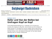 Bild zum Artikel: Hofer und Van der Bellen bei Umfragen Kopf-an-Kopf