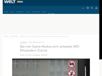 Bild zum Artikel: 'Nobelhart & Schmutzig': Berliner Szene-Restaurant verbietet AfD-Mitgliedern Zutritt