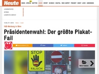 Bild zum Artikel: VdB-Werbung in der Donaustadt: Präsidentenwahl: Der größte Plakat-Fail