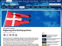 Bild zum Artikel: Dänemark: Regierung ohne Rechtspopulisten