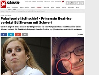 Bild zum Artikel: Leute von heute: Palastparty läuft schief - Prinzessin Beatrice verletzt Ed Sheeran mit Schwert