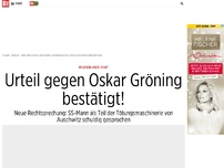 Bild zum Artikel: Revision abgelehnt - Urteil gegen SS-Mann Oskar Gröning bestätigt!
