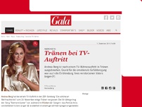 Bild zum Artikel: Andrea Berg: Tränen bei TV-Auftritt