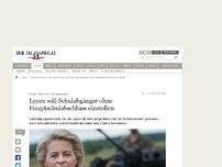 Bild zum Artikel: Leyen will Schulabgänger ohne Hauptschulabschluss einstellen