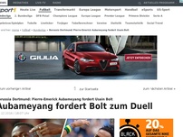 Bild zum Artikel: Aubameyang fordert Bolt zum Duell: 'Ich warte auf dich'