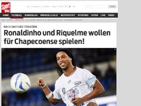 Bild zum Artikel: Nach Absturz-Tragödie | Ronaldinho und Riquelme wollen für Chapecoense spielen!