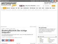 Bild zum Artikel: Formel 1 - Kolumne - Pro und Contra: Rosberg-Rücktritt: Der richtige Zeitpunkt?