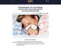 Bild zum Artikel: Krankheitstage: Für null Fehltage zahlt Daimler seinen Mitarbeitern eine Gesundheitsprämie