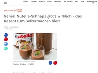 Bild zum Artikel: Nutella-Schnaps schmeckt so lecker – ganz einfach selber machen!